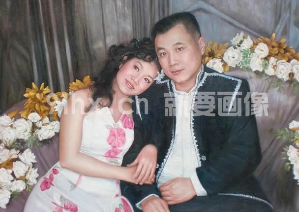 两周年的结婚纪念日给老婆定制一幅油画