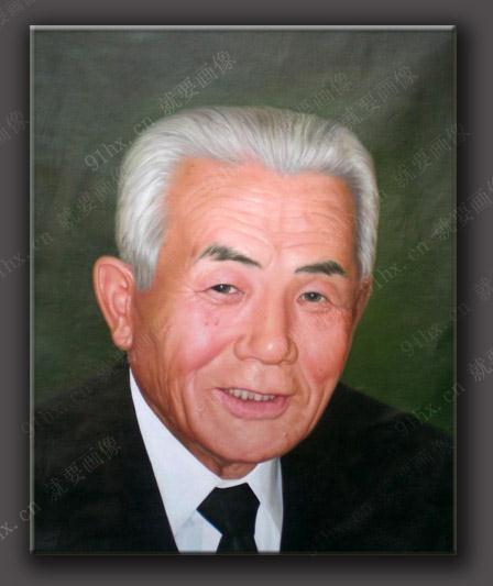 父亲节生日礼物送给父亲的一幅肖像油画