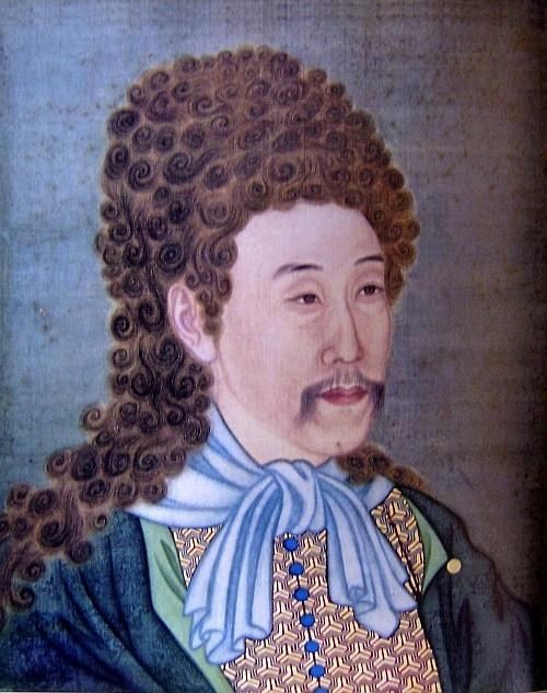雍正皇帝西装像 雍正皇帝西装像