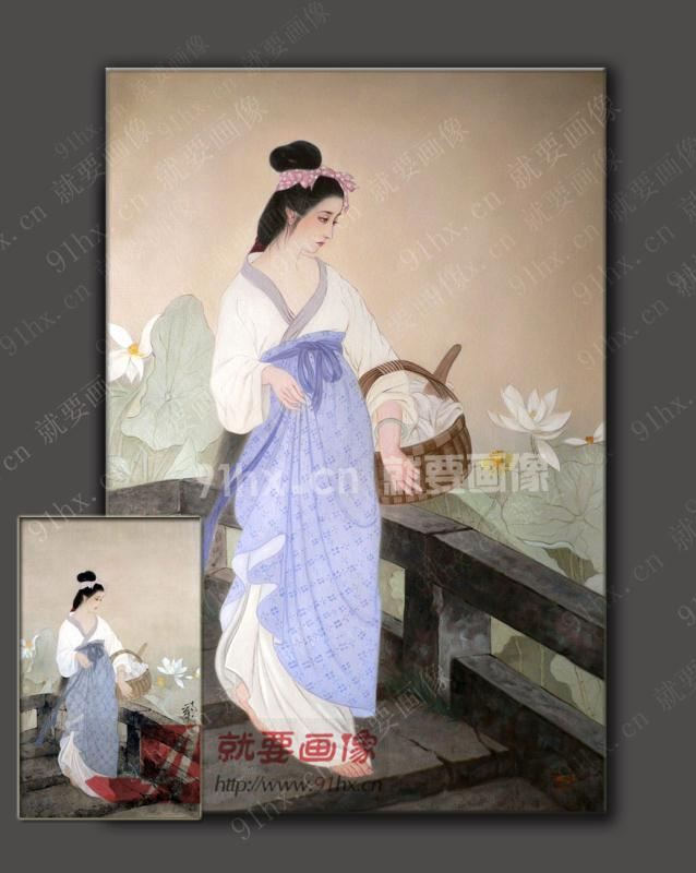 东方美女油画-西施油画