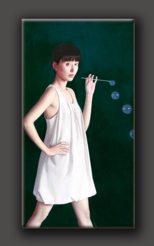 李贵君《气泡的生成》美女人像油画肖像
