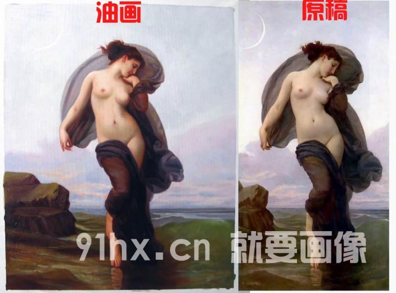 裸体美女维纳斯油画临摹