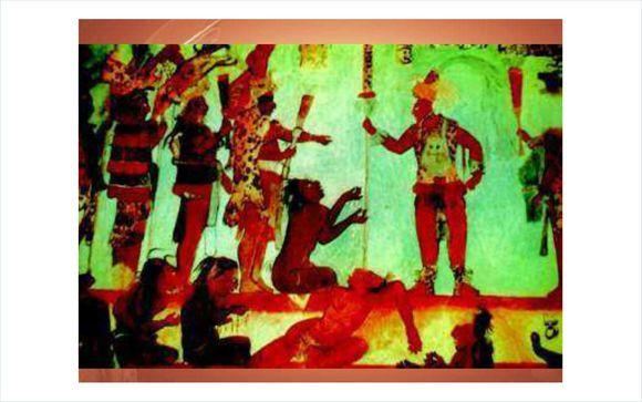 油画作品欣赏-凯旋图-古代玛雅壁画