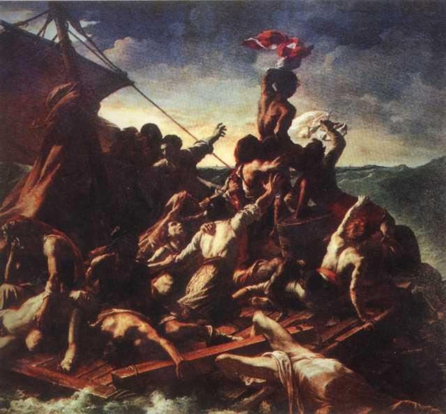 油画作品欣赏-梅杜萨之筏-籍里柯