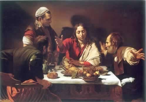 油画作品欣赏-基督在以马忤斯的晚餐