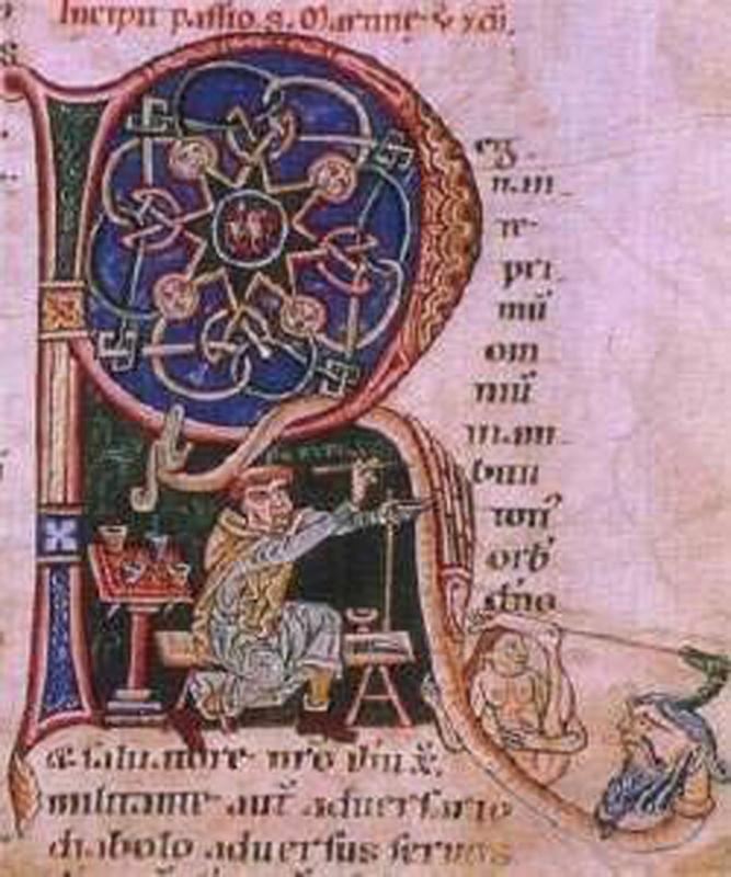 鲁菲利乌斯修士在写字母R
