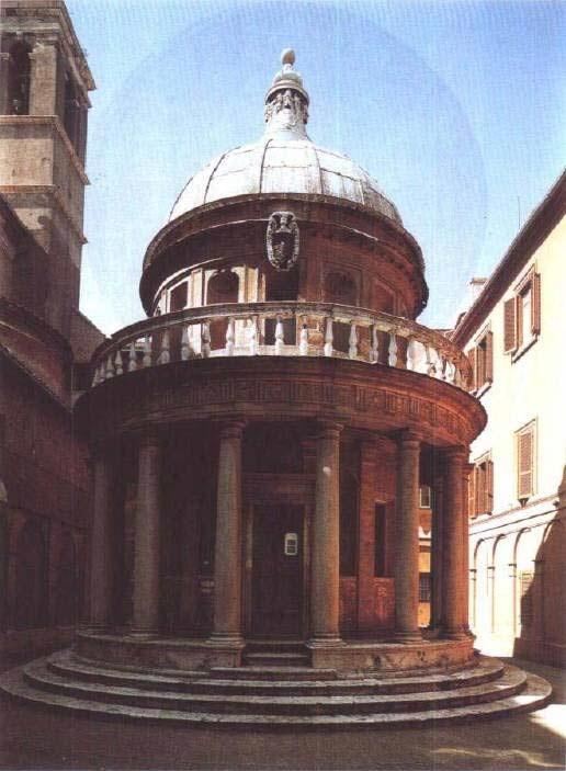 罗马的圣皮耶特罗在蒙托里奥教堂院内的小神庙