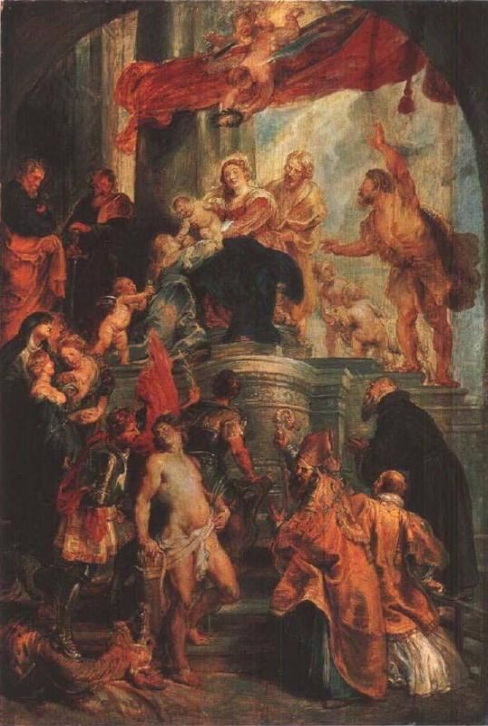 加冕的圣母、圣婴及其圣徒