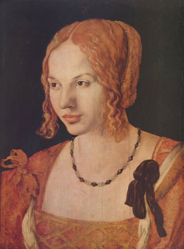 威尼斯妇人像 德国 丢勒 板上油画 纵32.5×横24.5厘米 维也纳艺术史美术馆藏