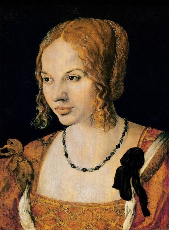 威尼斯妇人像 德国 丢勒 板上油画 纵32.5×横24.5厘米 维也纳艺术史美术馆藏