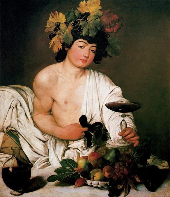 酒神 意大利 卡拉瓦乔 布上油画 纵95×横85厘米 佛罗伦萨乌菲齐美术馆藏