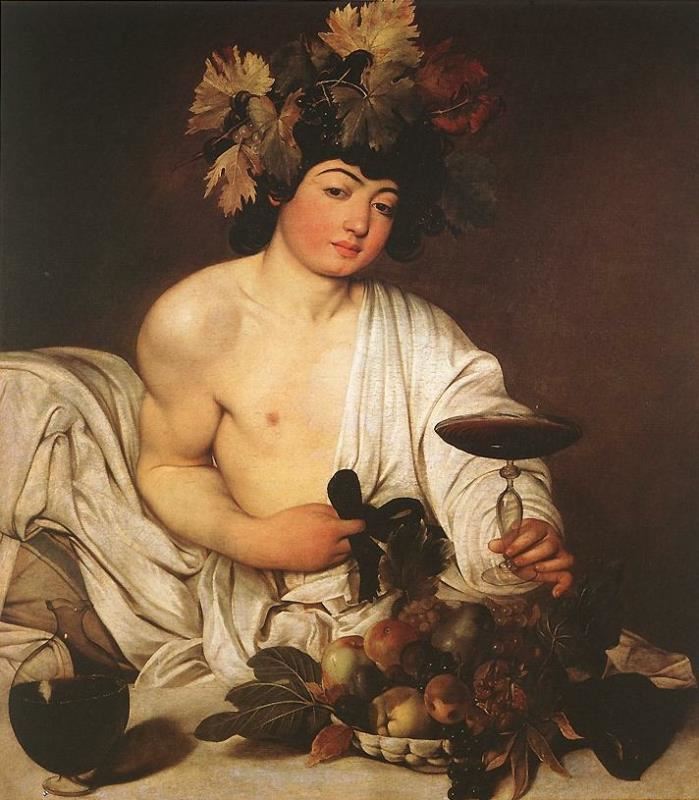 酒神 意大利 卡拉瓦乔 布上油画 纵95×横85厘米 佛罗伦萨乌菲齐美术馆藏