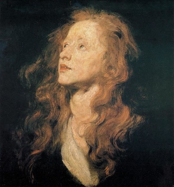 年轻女子像 佛兰德斯 凡·代克 布上油画 纵49×横45.7厘米 维也纳艺术史美术馆藏