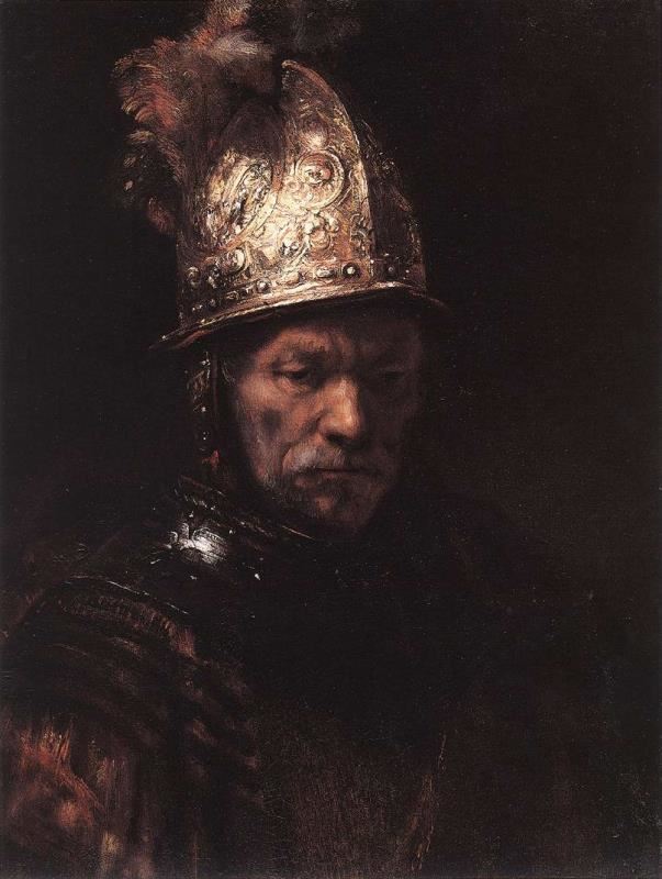 戴金盔的男子 荷兰 伦勃朗 布上油画 纵67.5×横50.7厘米 柏林国立博物馆藏