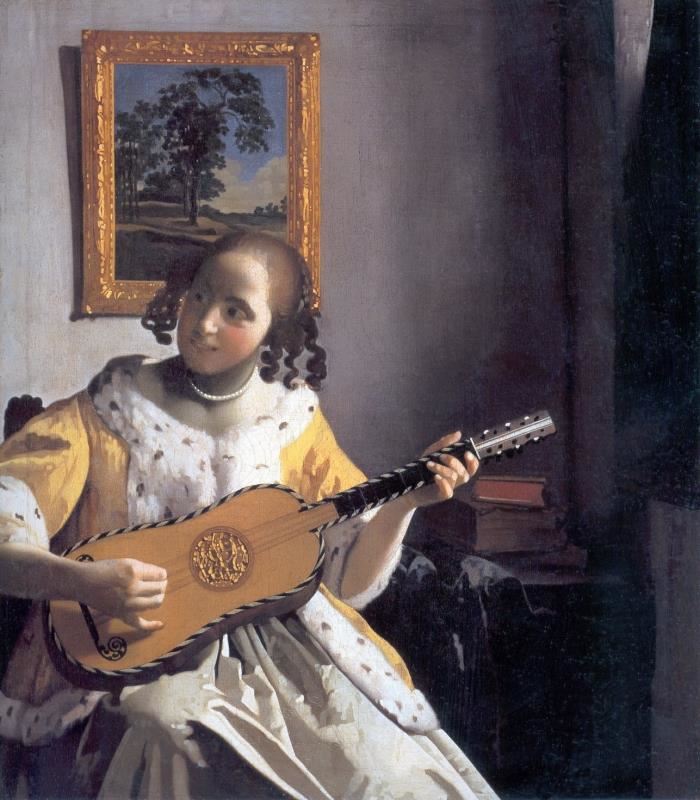 吉他演奏者 荷兰 维米尔 布上油画 纵53×横46.3厘米 伦敦肯伍德美术馆藏
