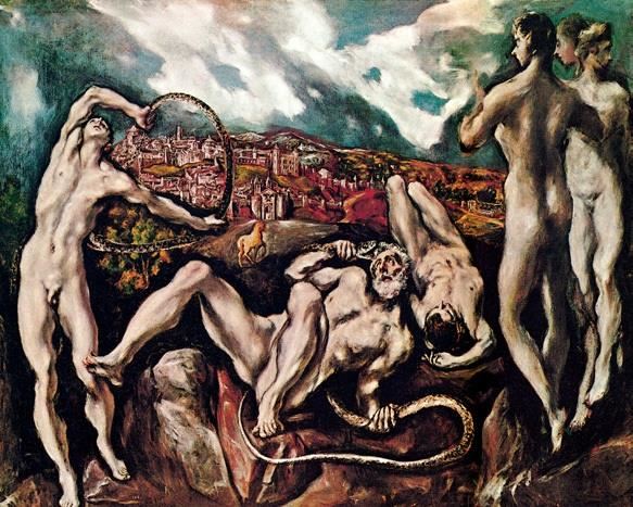 拉奥孔和他的儿子们 西班牙 格列柯 布上油画 纵142×横193厘米 华盛顿国家美术馆藏