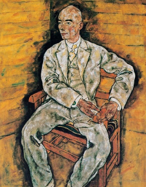 维克多·希特范·鲍尔像 奥地利 席勒 布上油画纵140.6×横109.8厘米 维也纳奥地利美术馆藏