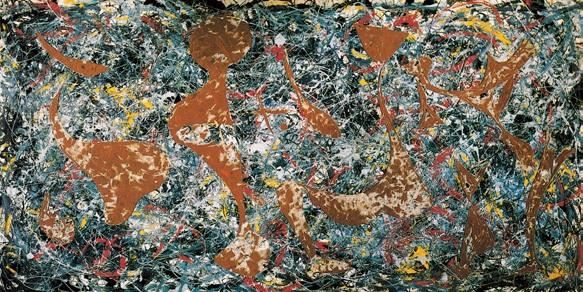 网之外 美国 波洛克 布上油画纵121.5×横244厘米 斯图加特国家美术馆藏