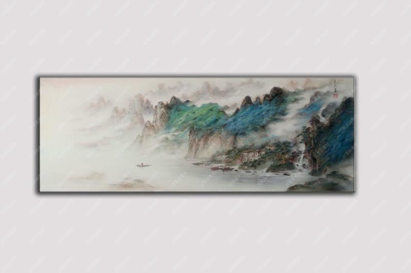 佛系山水油画