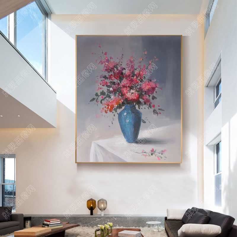 纯手绘鲜花油画