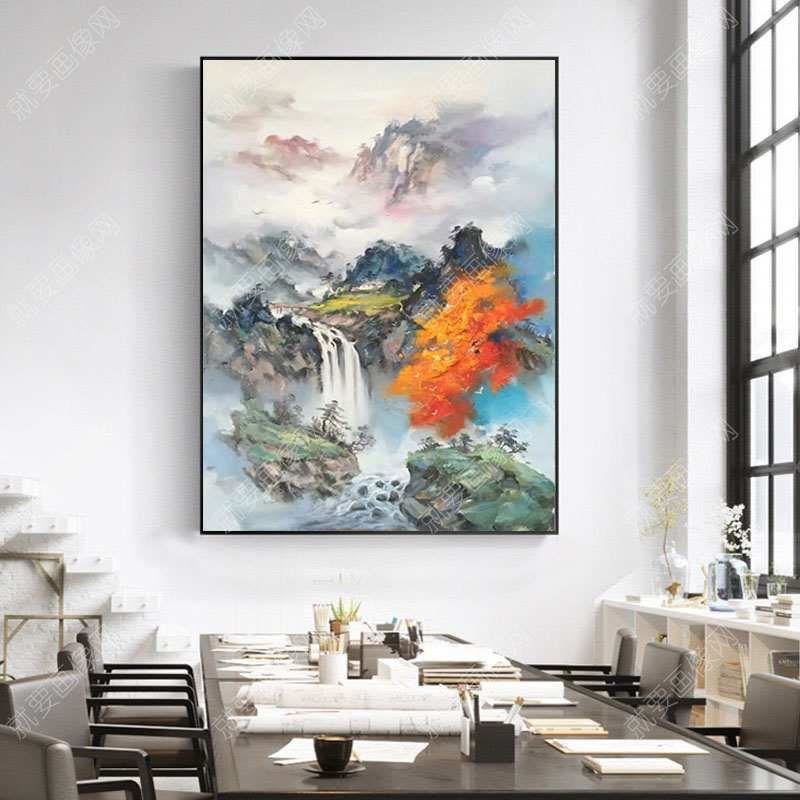 古风山水油画