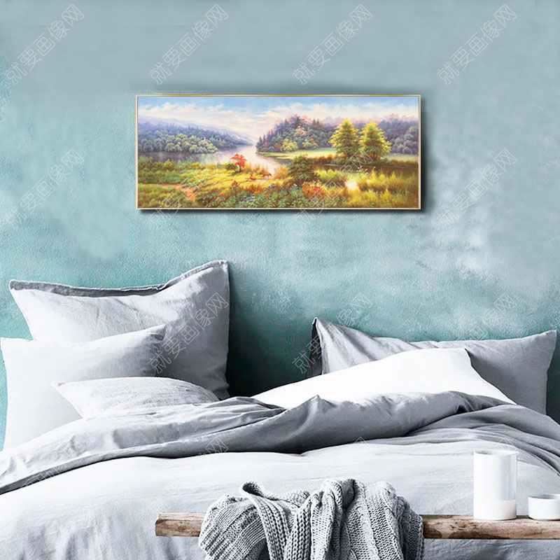 风景油画卧室