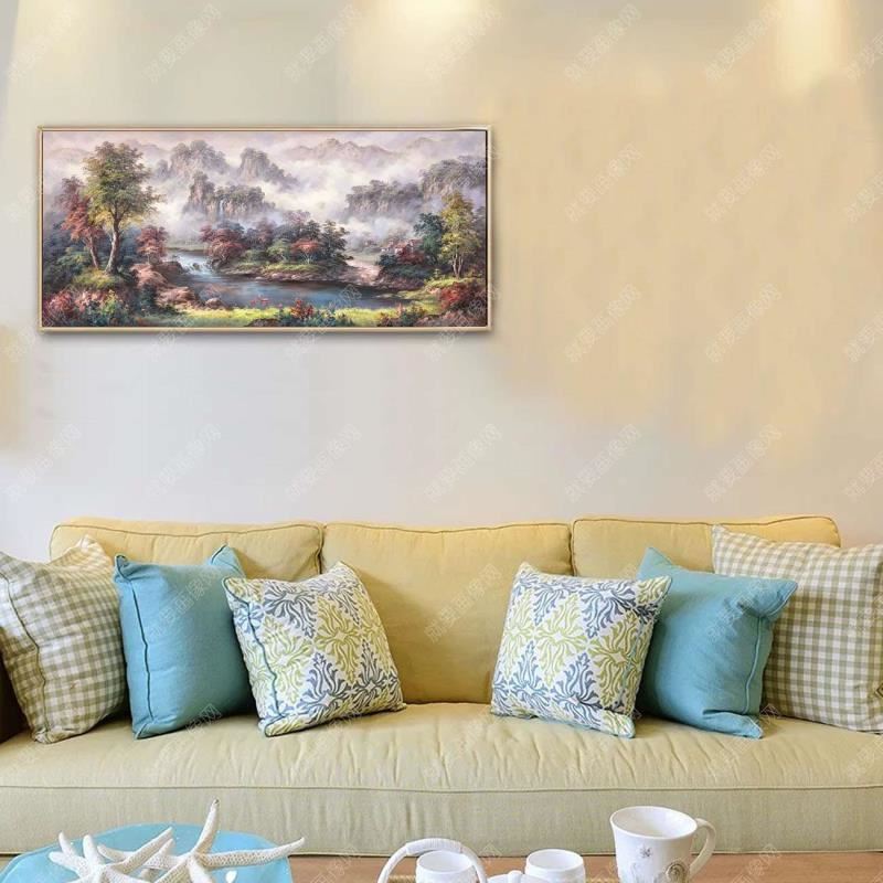 客厅山水风景油画
