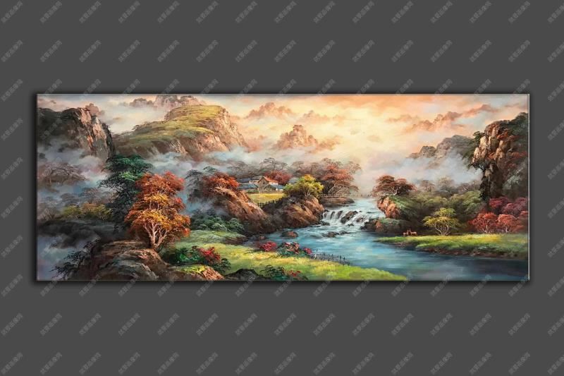 油画客厅风景手绘山水风景油画
