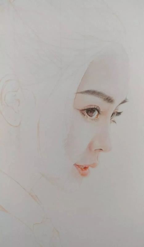 彩铅画手绘女神Angelababy